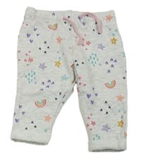 Světlešedé vzorované tepláky F&F