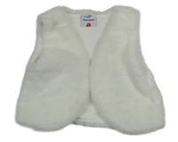 Bílá kožešinová podšitá vesta Topolino