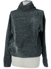 Dámský tmavošedý žinylkový svetr s rolákem FB Sisters 