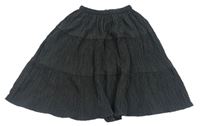 Antracitová mačkaná sukně H&M