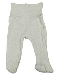 Bílé puntíkaté polodupky H&M