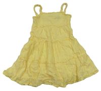 Žluté šaty s výšivkami Girl2Girl