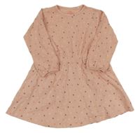 Světlerůžové puntíkaté bavlněné šaty Topolino