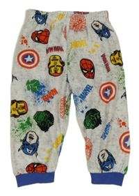 Šedé plyšové pyžamové kalhoty - Avengers zn. Primark