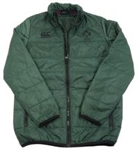 Tmavozelená šusťáková prošívaná zateplená bunda Canterbury