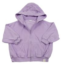 Lila propínací mikina s kapucí Next