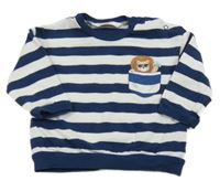 Bílo-tmavomodré triko s lvem Mayoral