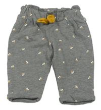 Šedé melírované tepláky s třešněmi Obaibi