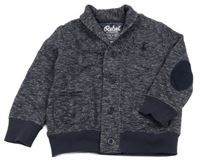 Tmavomodrá melírovaná propínací mikina Rebel