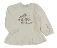 Bíolé triko s Púem Disney