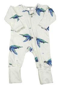 Bílý overal s želvami