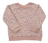 Pudrová květovaná mikina Primark