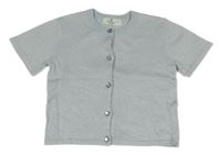 Světlemodré pletené třpytivé propínací tričko H&M