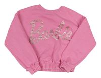 Růžová crop mikina Barbie