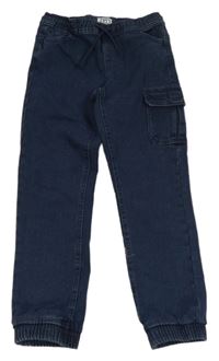 Tmavomodré cargo cuff rifle L&D