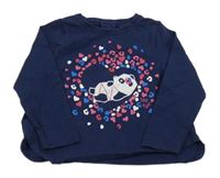 Tmavomodré triko s pandou Tuc Tuc