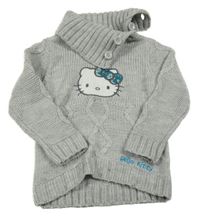 Šedý svetr s Kitty a límcem C&A