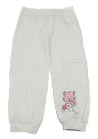 Bílé tepláky s tygrem Bonprix