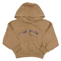 Béžová oversize mikina s pejskem a kapucí Sinsay 