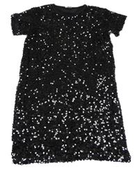 Černé flitrové šaty Page one young