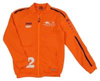 Neonově oranžová fotbalová funkční propínací mikina s nápisy Jako