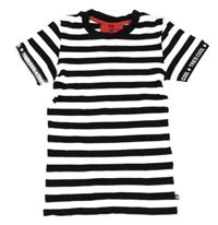 Černo-bílé pruhované dlouhé tričko We