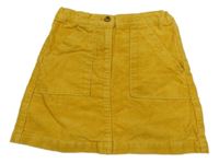 Okrová manšestrová sukně H&M