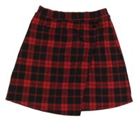Červeno-černá kostkovaná sukně F&F