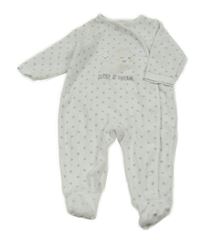 Bílý sametový overal s hvězdičkami C&A