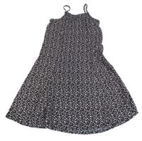 Černé květované šaty C&A