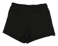 Černé sportovní legínové kraťasy Shein