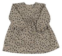 Béžovo-šedé vzroované šaty Primark