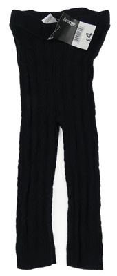 Nové - Černé vzorované punčochové legíny George 