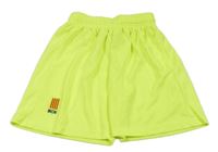 Neonově žluté sportovní kraťasy 