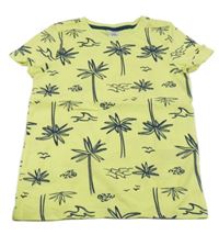 Žluté tričko s palmami Little kids