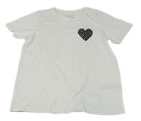 Bílé tričko se srdíčkem Primark 