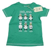Nové - Zelené tričko s ovečkami 