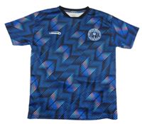 Černo-modro-barevné vzorované sportovní tričko Primark