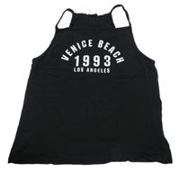Černý crop top s nápisem H&M