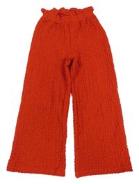 Červené vzorované culottes kalhoty 