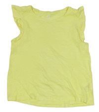 Žluté melírované tričko s volánky H&M