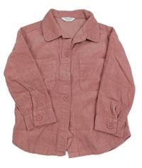 Starorůžová manšestrová košilová bunda PRIMARK