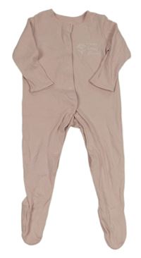 Světlepudrový overal s kytičkou a nápisy George