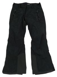 Černé šusťákové zimní oteplovačky s logem Chiemsee