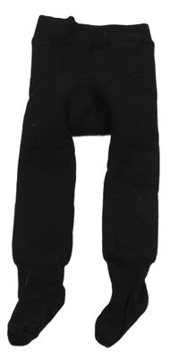 Černé žebrované zateplené polodupky 