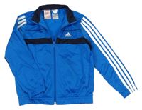 Modro-tmavomodro-bílá thermo propínací mikina Adidas
