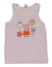 Světlerůžovo-bílý top s Peppa Pig