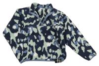 Nové - tmavomodro-mentolovo-modro-bílá army huňatá mikina St. Bernard