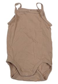 Světlehnědé košilkové body s mašličkou H&M