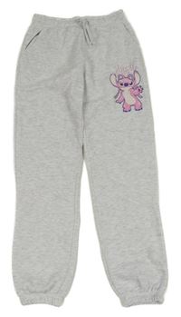 Světlešedé melírované tepláky se Stitchem PRIMARK
